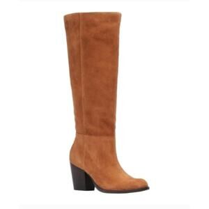 Crevo Womens Atty Heeled Tall Boots Chestnut Brown Suede Size 7.5 New Boho Indie